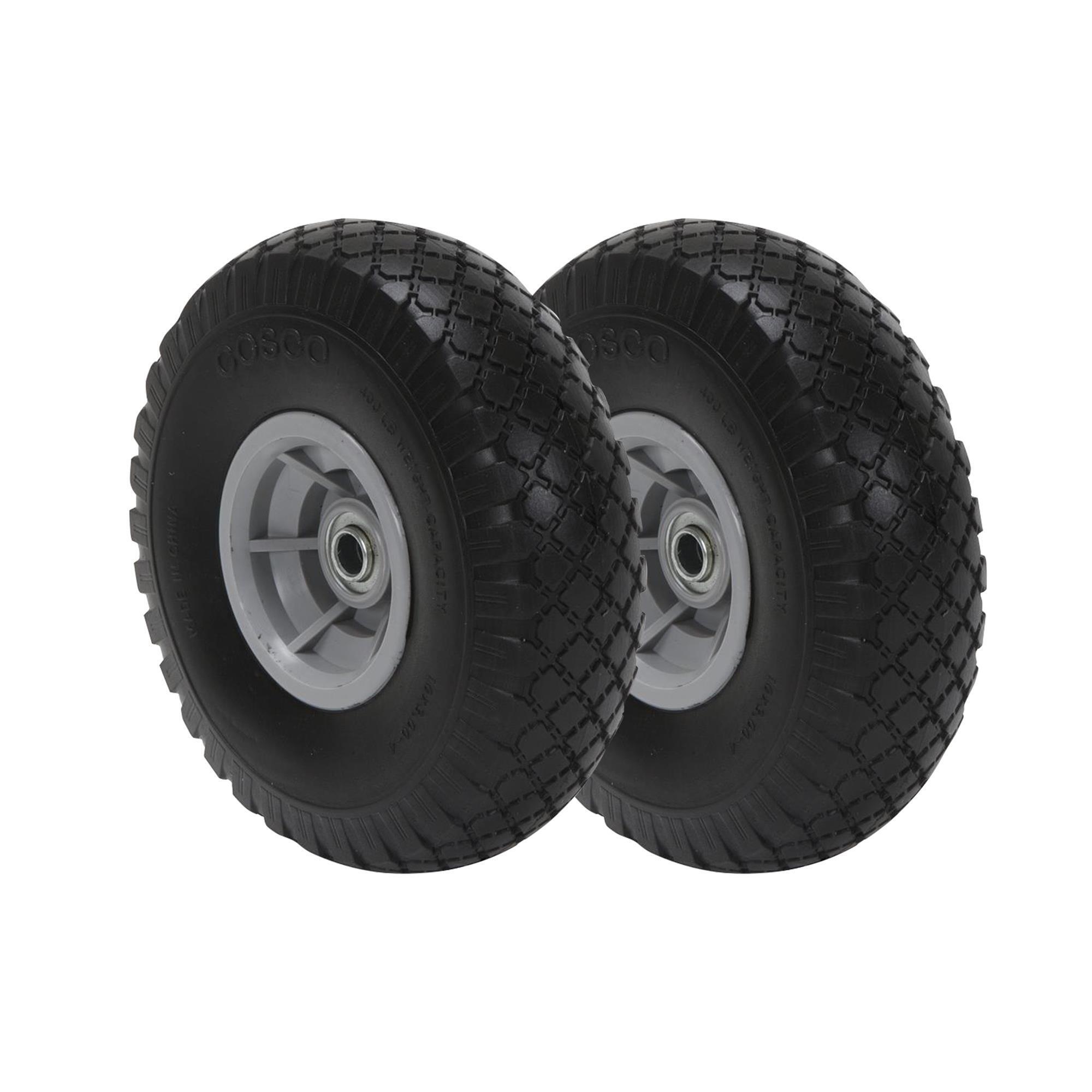 Cosco 10in. Flat-Free Replacement Hand Truck Wheels, 2-Pack, Model# 12010FFO2E